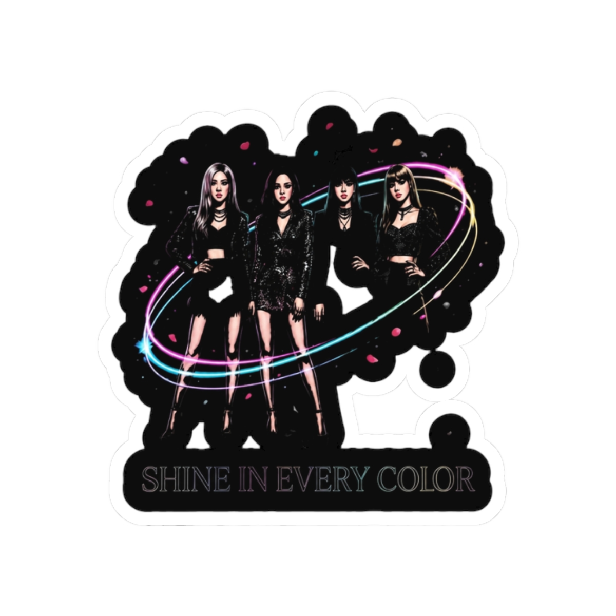 Blackpink K-Pop Shine Fashion Art Print Sticker - alternate angle 3, merchandise