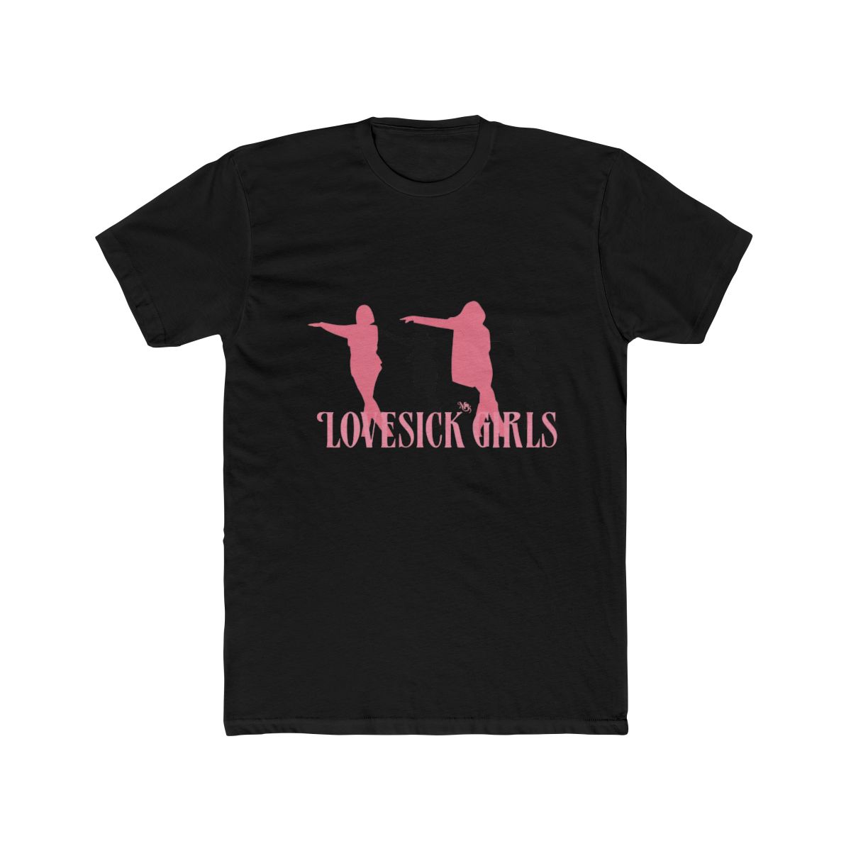 Silhouette design inspired by the group Blackpink during the lovesick girls era T Shirt - alternate angle 4, merchandise