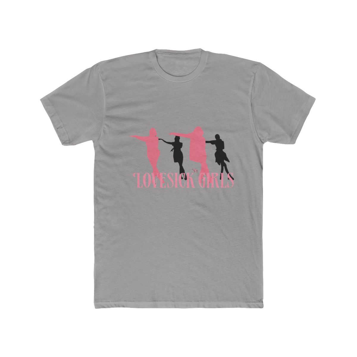 Silhouette design inspired by the group Blackpink during the lovesick girls era T Shirt - alternate angle 2, merchandise