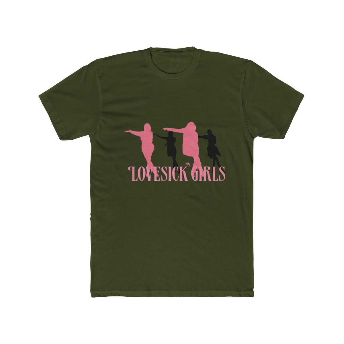 Silhouette design inspired by the group Blackpink during the lovesick girls era T Shirt - alternate angle 5, merchandise